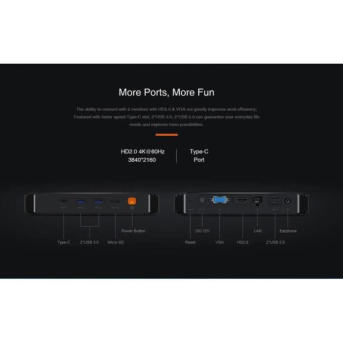 MINI PC CHUWI HEROBOX 8/256GB SSD 4K GEMINILAKE N4100 WIFI WINDOWS 10 ORIGINAL DAN TERPERCAYA