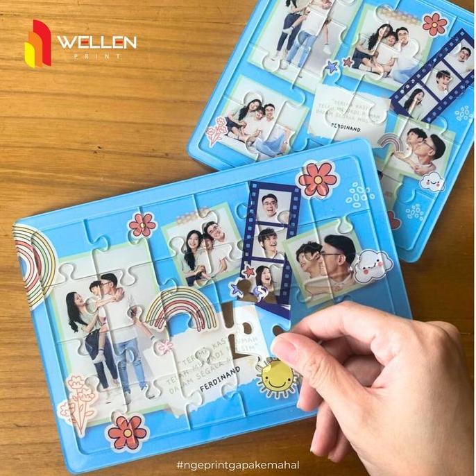 AMR WELLEN PRINT Cetak Puzzle Akrilik Custom / Print Papan Teka Teki Mainan Edukasi Susun Gambar / P