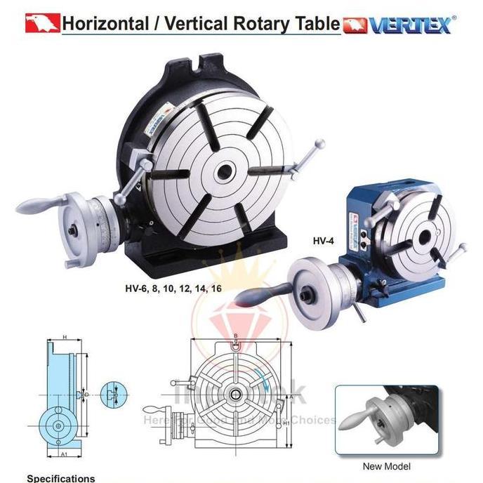 USANVI VERTEX Rotary Table HV-6 Milling Vertical/Horizontal Rotary Table HV
