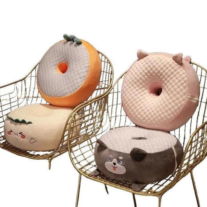 Bantal Donat Duduk Lesehan Aesthetic Karkater Lucu Donut Pillow Motif Animal Bantal kursi Dekorasi R