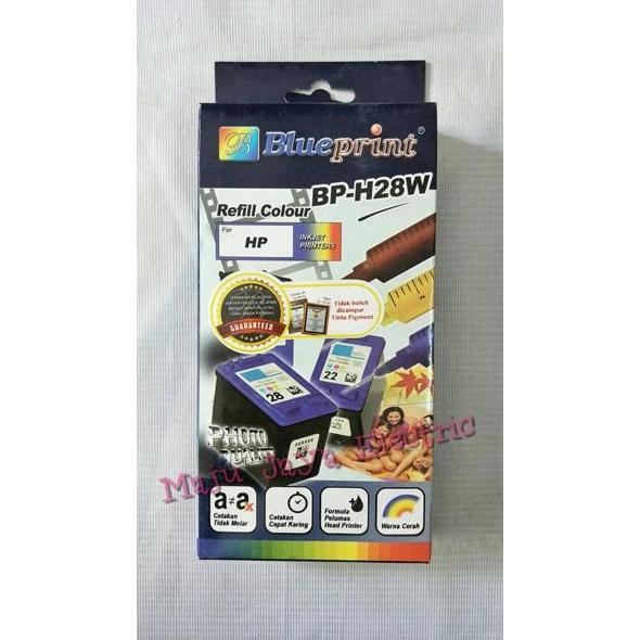 DR102 - Refill Kit Tinta Suntik Blue Print Colour Warna BP-H28W Printer HP