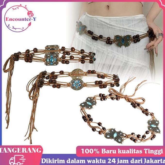 YUTUSAKA Sabuk Rantai Pinggang Wanita Ikat Pinggang Wanita Rantai Sabuk Bohemian Belt Wanita Rantai