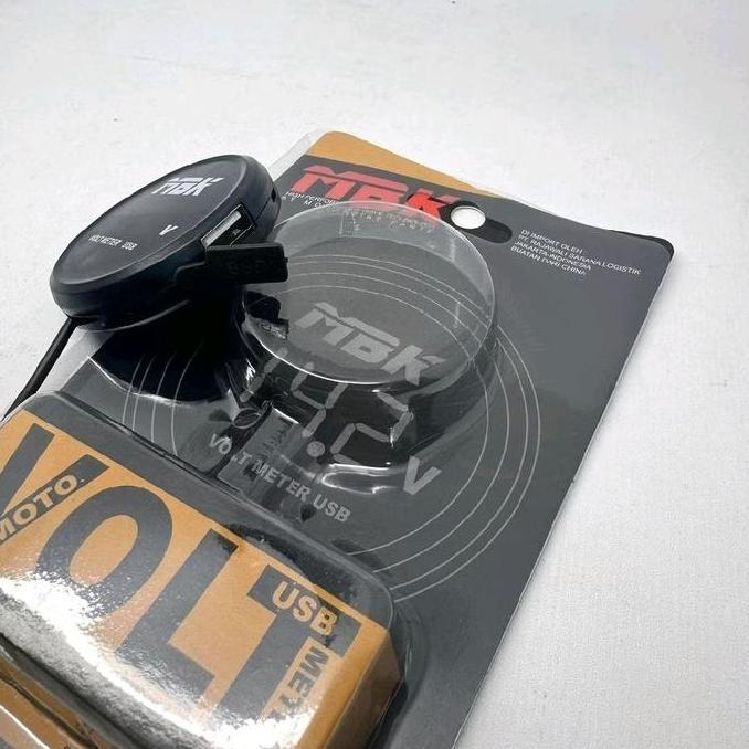 VOLTMETER DIGITAL MINI BULAT PLUS USB PENGUKUR AKI MOTOR MINI BULAT VOLTMETER MOTOR BULAT CHARGER HP