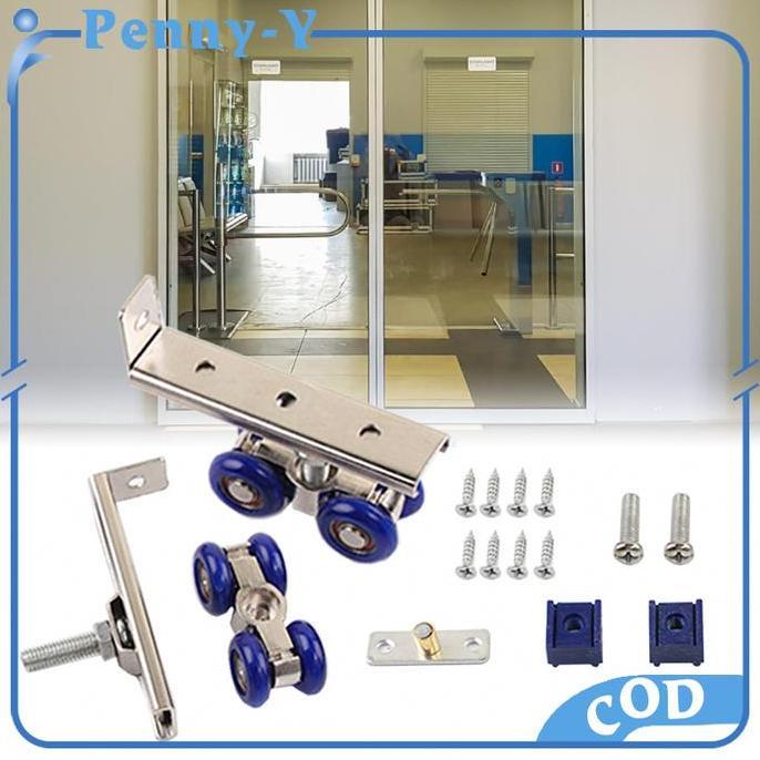 PODAMANS Roda Gantung Pintu Sliding 1 Set Roda Pintu Sliding Geser Roller Pintu Sliding Roda Rel Pin