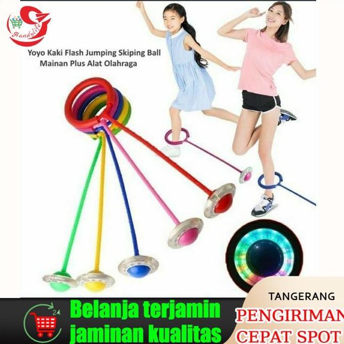 CALYEUM Mainan Yoyo Kaki/Jumpball Yoyo Flash/Mainan Anak Hulahup