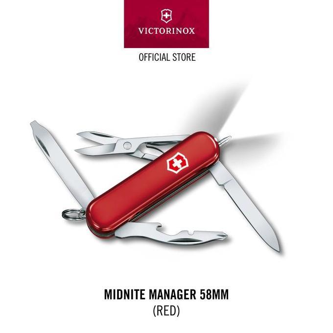 Victorinox Midnite Manager, 58 mm, red [Pisau Lipat] Swiss Army Knife
