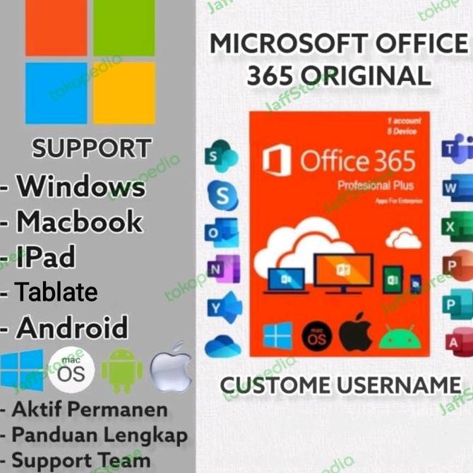 Microsoft Office 365 Original Mac/Ipad/Win/Tab/Android Lifetime