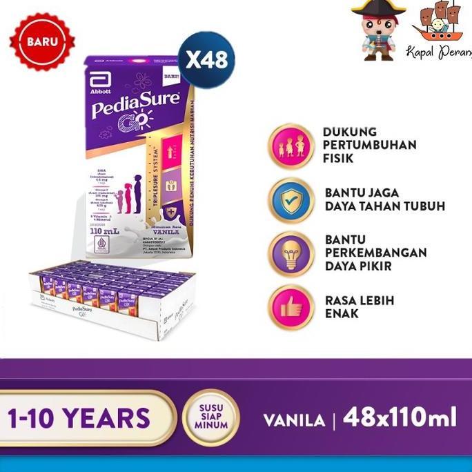 Milky- Pediasure Go Vanila Susu Uht 48 X 110Ml