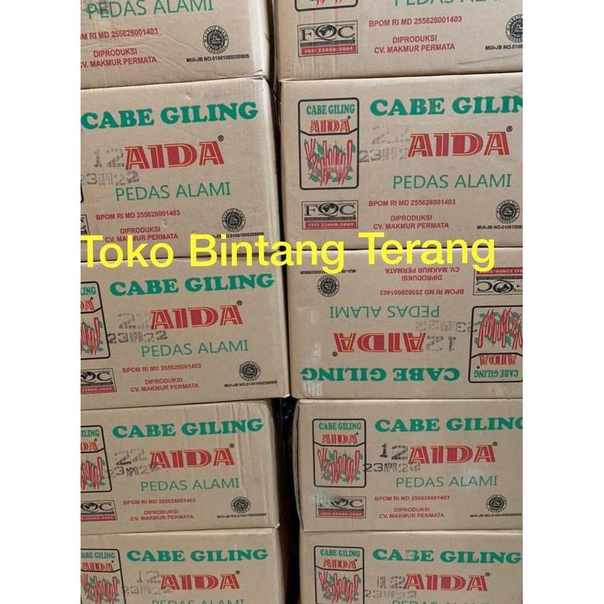 Bubuk Cabai Cabe Giling Halus Pedas Aida 1 Dus Karton 250 Gr X 36 Bks