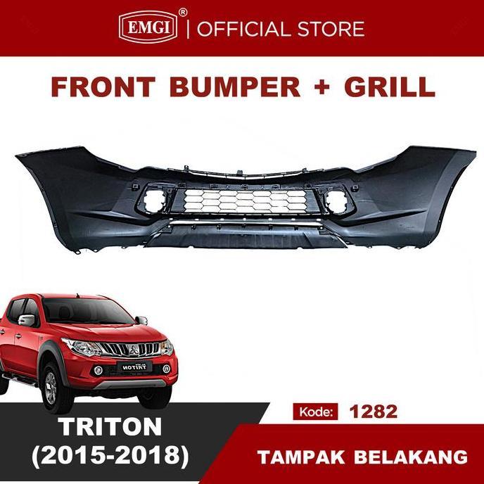 Promo EMGI - Bumper Depan + Grill Bumper Triton 2015 2016 2017 2018 Diskon