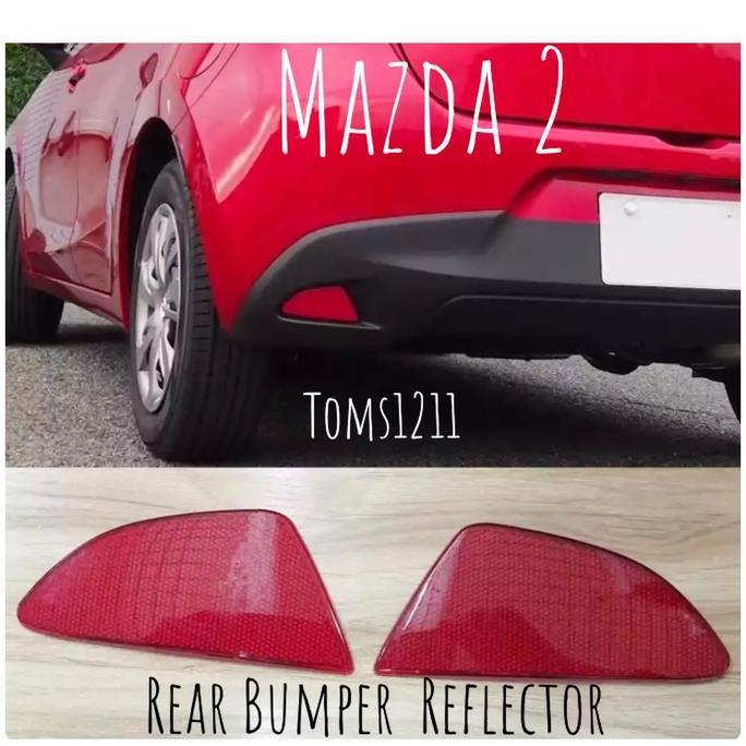 Promo Cover Reflector lampu bumper Belakang Mazda 2 2016 2017 2018 2019 2020 Diskon