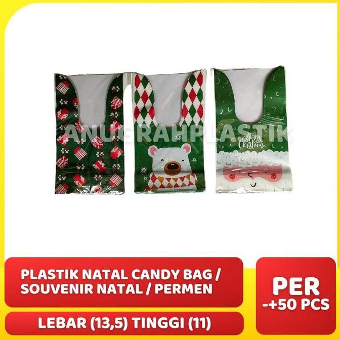 ~~~~~] Plastik natal Candy Bag / souvenir/ natal / permen /goodie bag KECIL