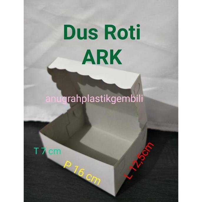 +++++] Dus Roti ARK dus kue putih polos isi 5 dus kue (per pack)
