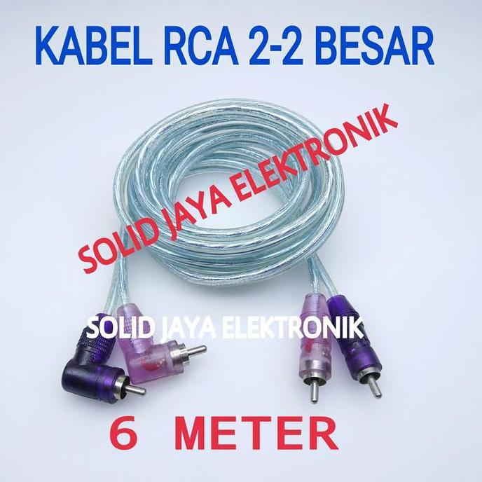 KABEL RCA 2-2 6 M BAGUS KABEL RCA 6 METER 2-2 KABEL AUDIO RCA JAK L READY