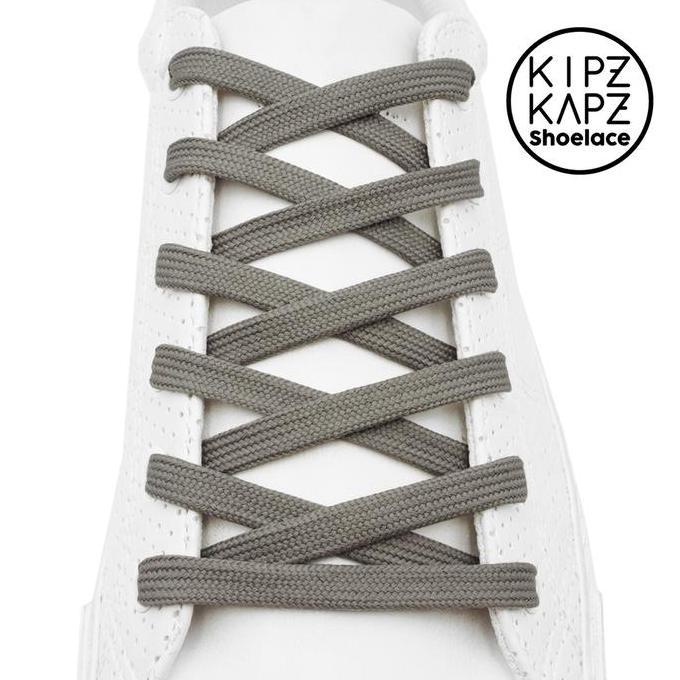 KIPZKAPZ F3 Grey - 90cm - Tali Sepatu Pipih / Flat Shoelace 8mm