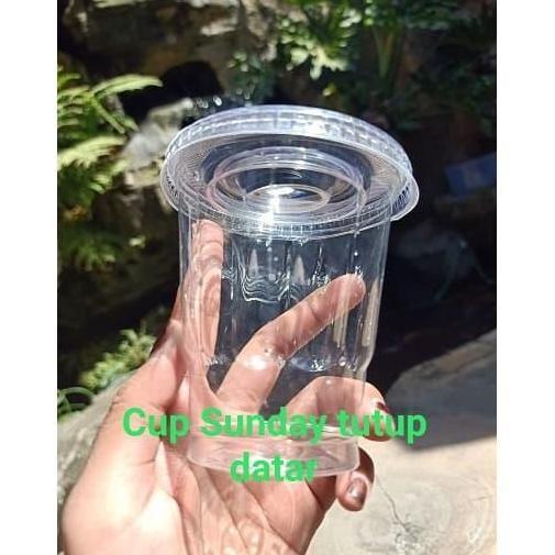 .........] Cup Sunday /gelas plastik /cup ice cream + tutup datar