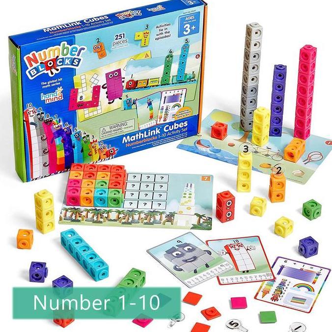 [ready] hand2mind MathLink Numberblocks 1-10 Activity Set, Mainan Edukatif