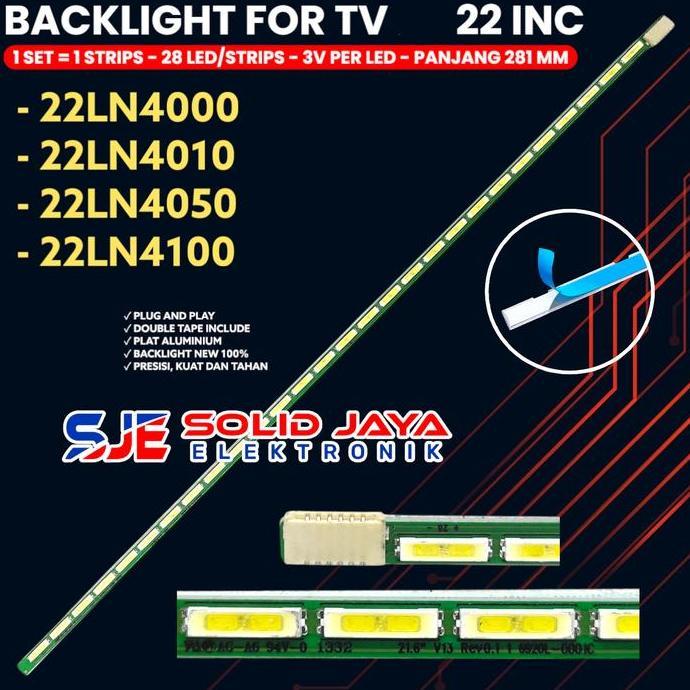 BACKLIGHT TV LED 22 INCH 22LN4000 22LN4010 22LN4050 22LN4100 22LN LAMPU BL 28K 21.6" V13 6920L-0001C