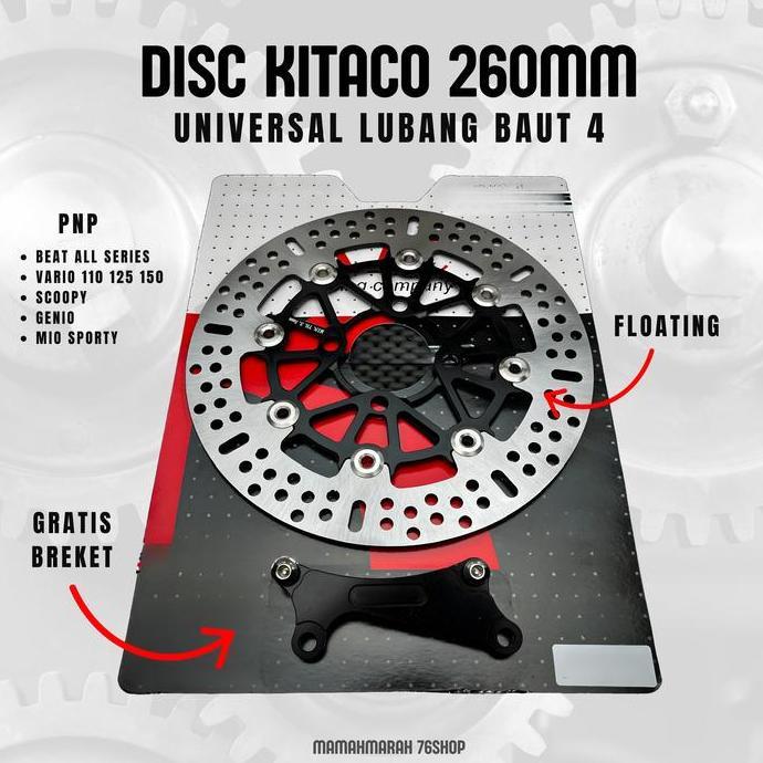 Promo DISC KITACO 260mm piringan cakram 260mm KITACO  pnp disc 260mm vario beat scoopy genio pnp Mot