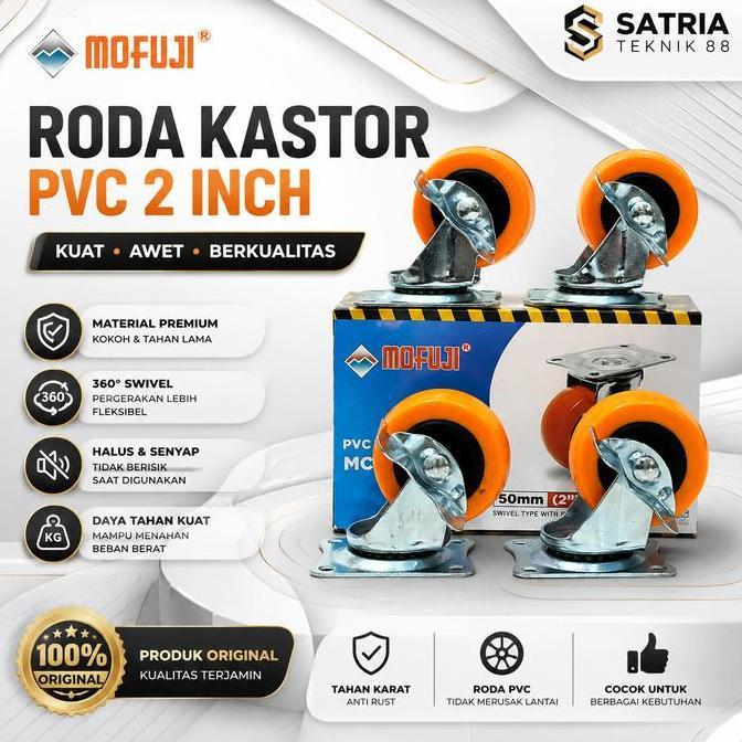 4 PC Roda Troli / Roda Rak / Roda Gepeng / Roda Koper 2" 50mm Alqshop