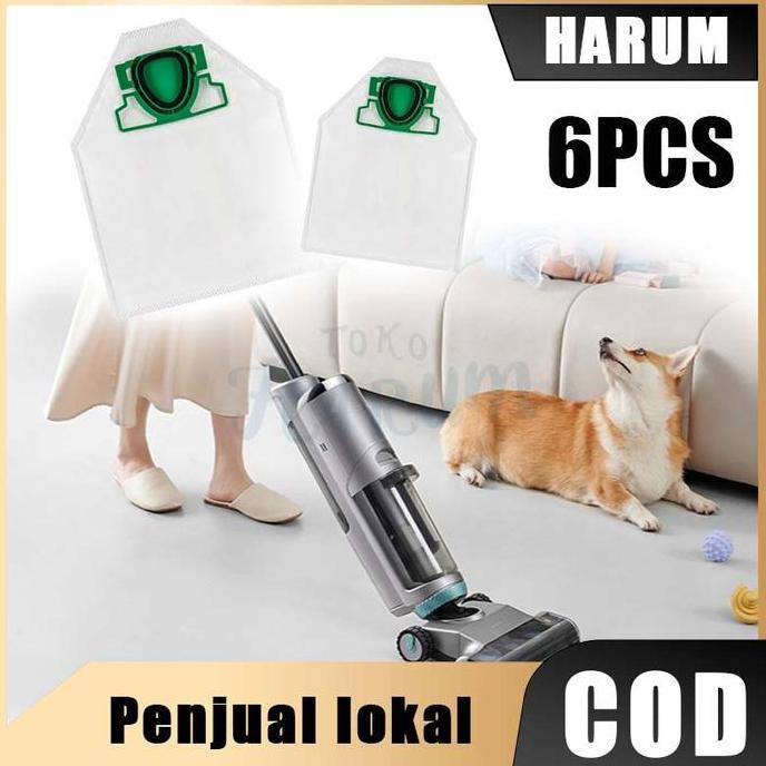 MUZACIO 6pcs Dust Bag Vacuum Cleaner Vorwerk Vk200 Fp200 / Kantong Debu Kobold Vorwerk