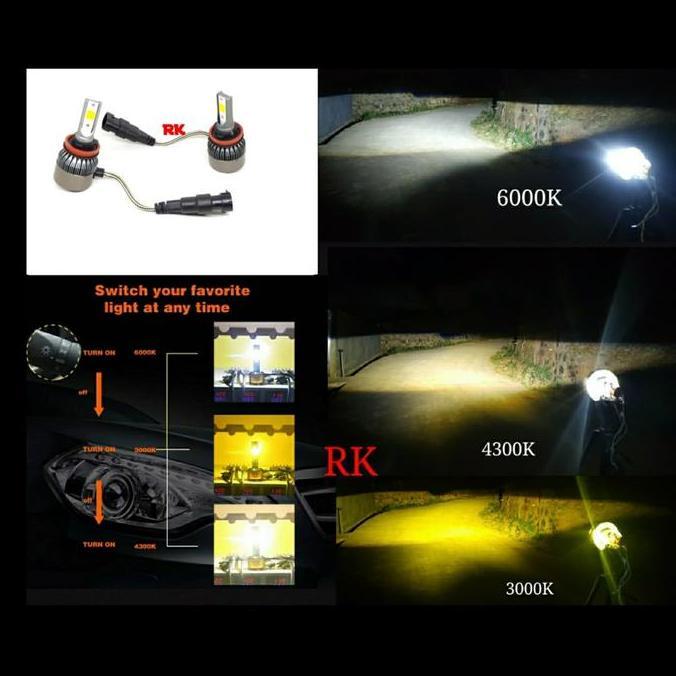 * Xpander Foglamp Triple Color | H11 Led Tiga Warna | Led H16 Garansi *