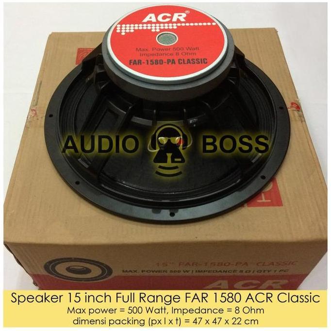 Speaker 15 Inch Full Range Far 1580 Acr Classic / 15" Full Range 1580