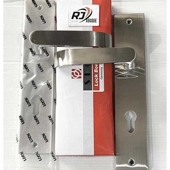 Handle Gagang Kunci Pintu Besar Stainless Sus304 Kotak / Bulat Set Soligen Slg