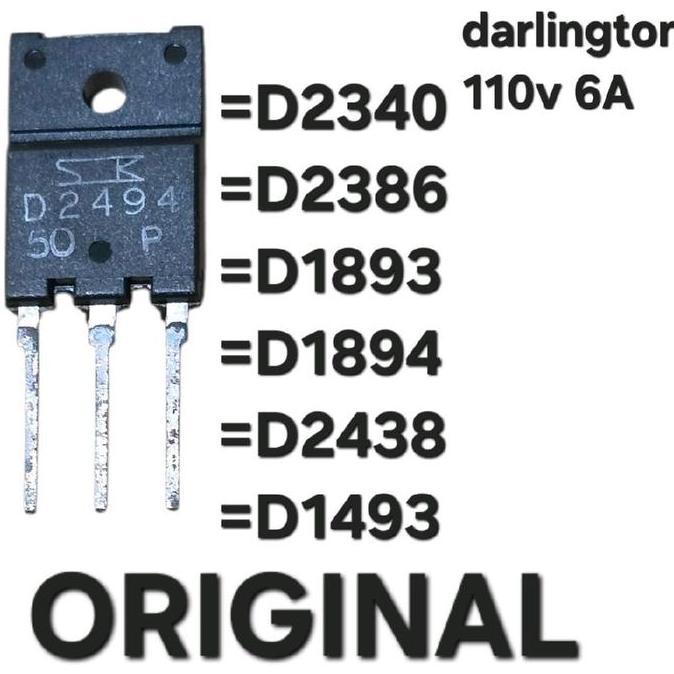 Transistor D2494 Darlington Npn  110V 6A  D2494 =2Sd2494 D2493 D2386 =D1893 =D1894 =D2438 =D1493 D23