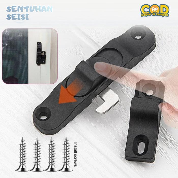 Bisa COD Window Lock Pengunci Jendela Geser Grendel Kait Pintu Kunci Slot Jendela