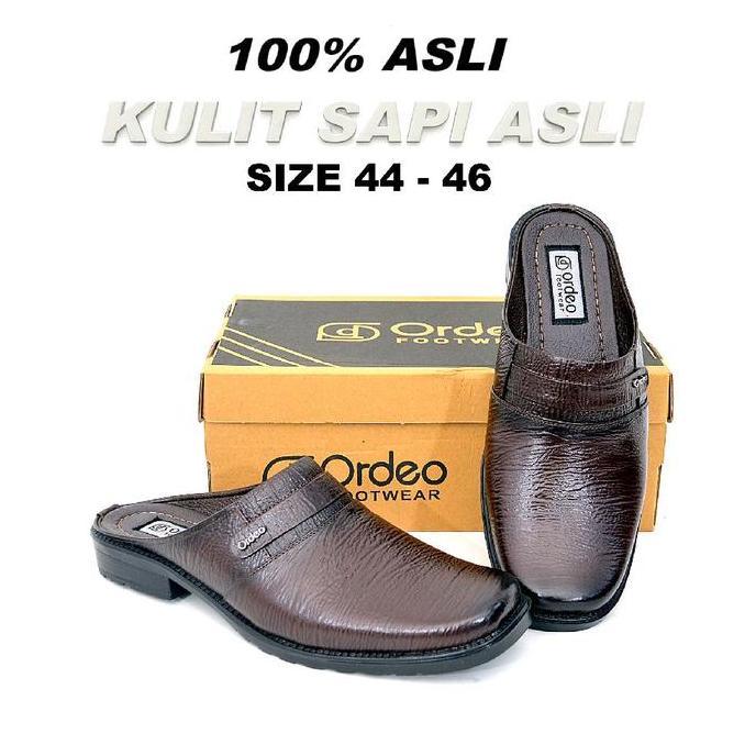 Dehavil_blue - ORDEO SEPATU PRIA SLOP BUSTONG BAHAN KULIT SAPI ASLI BIG SIZE 44-46 ORIGINAL PREMIUM 