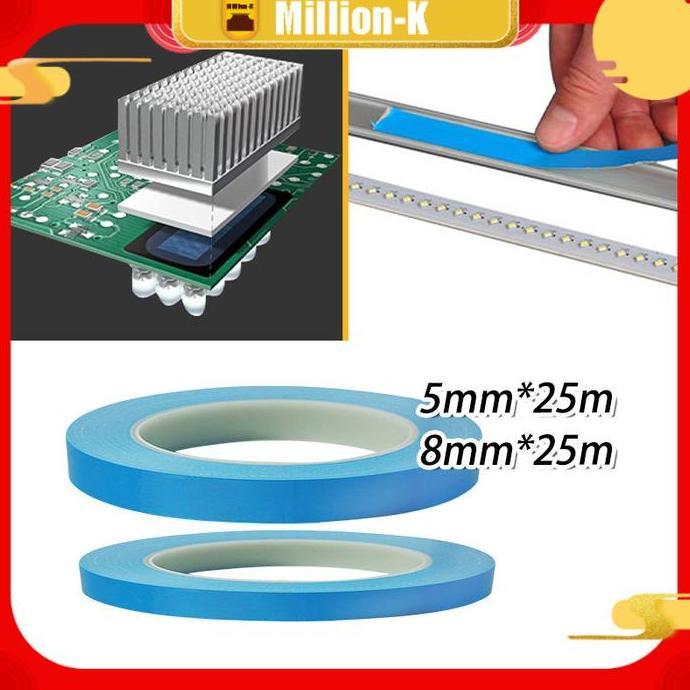 MEZIKUSA 25 Meter High Temperature Resistant Tape / Double Sided Thermal Tape / Perekat Heatsink