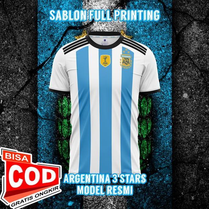 ALNEUM Jersey Argentina Terbaru Bintang 3