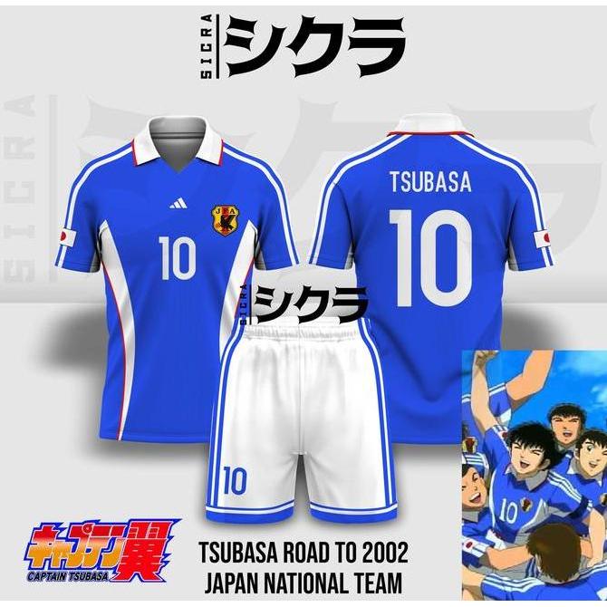 SHANBIU SICRA Jersey Tsubasa Classic Road to 2002 Anime Baju Cosplay Bola Manga Jepang National Team