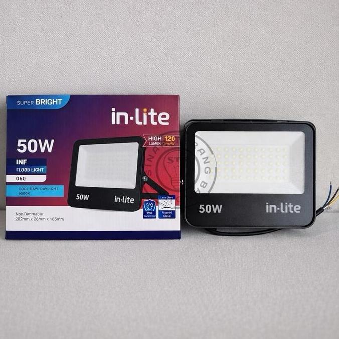 LAMPU SOROT LED FLOOD LIGHT 060 INLITE 50W 50 WATT - INF060