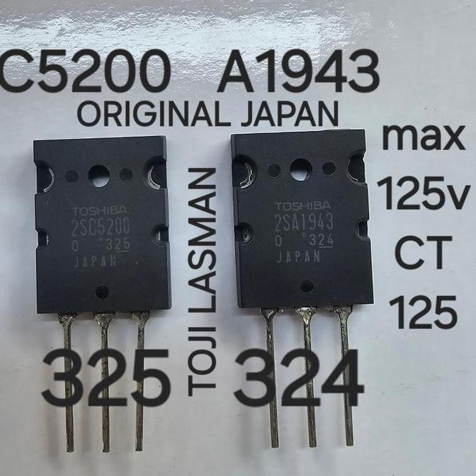 C5200 A1943 LOT 313 308 100% ORIGINAL JAPAN JEPANG 2SC C 5200  ORI LT99