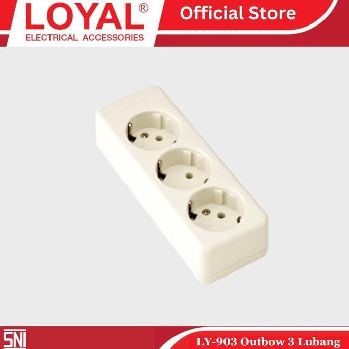 Bestseller- Loyal Stop Kontak Outbow Stopkontak 3 Lubang LY 903 LY903 (B)