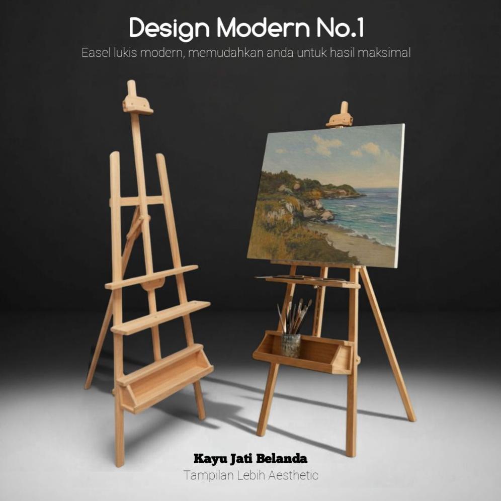 Easel Lukis Original/standing Easel For Canvas (JATI BELANDA) Gir New