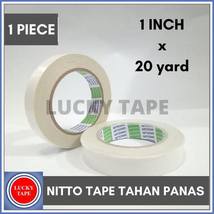 Box- Nitto Tape 1" Inch (24Mm) Double Tape Tahan Panas Selotip