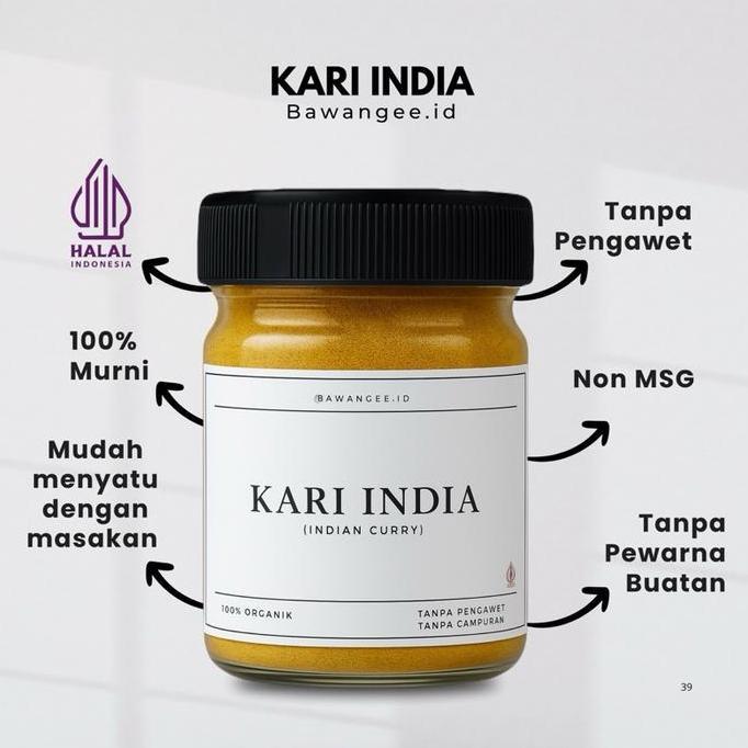 Pilihan - Kari Indian Bubuk - Indian Curry Asli Murni Organik 40G