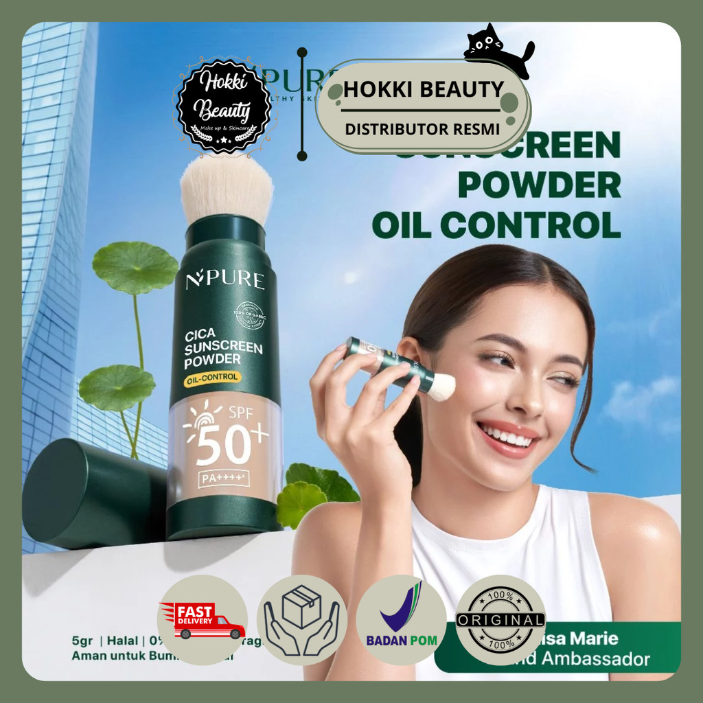[NEW LAUNCH : RAISA'S PICK] NPURE Sunscreen Cica Sunscreen Powder SPF 50+ PA++++ / Sunscreen Bedak &