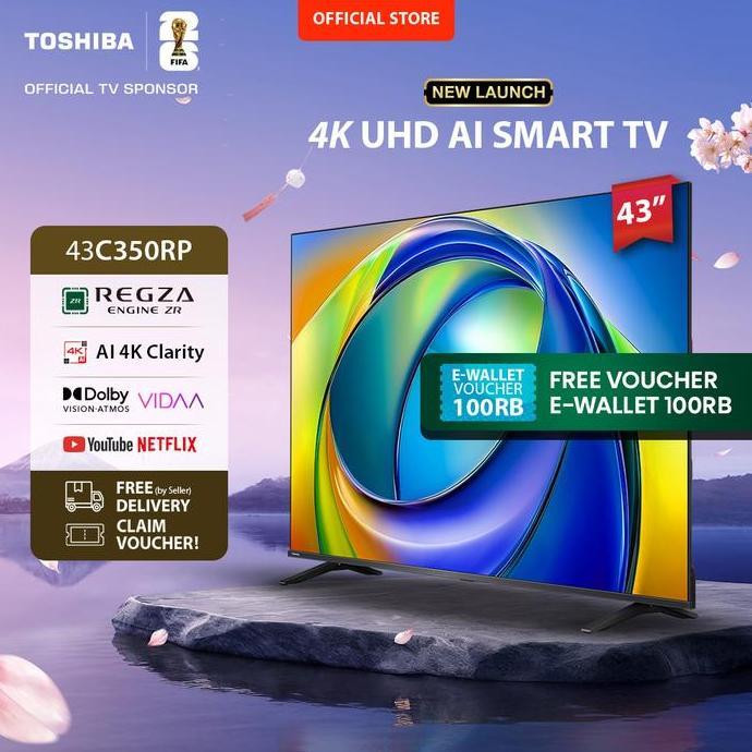 Bestseller- [4K] [FREE ONGKIR JABODETABEK] Toshiba TV 43" 4K UHD Smart TV - Regza ZR Gen3 Dolby Visi