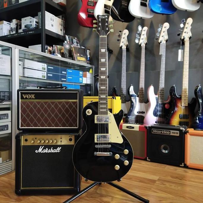 Ready Stinger Les Paul Gitar Elektrik Black Non Cod