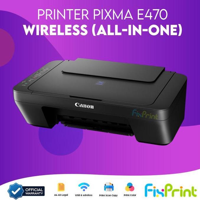 Kymco- Printer Pixma Canon E470 Green Hijau Mg2570S All In One Multifunctions 3 In 1 Printer E470 Pr