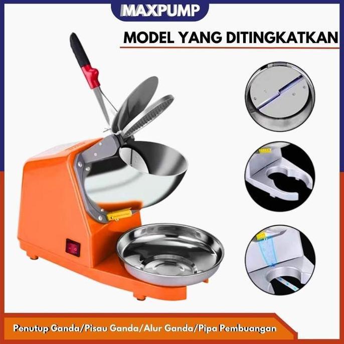 Gathe- Maxpump Mesin Es Serut / Ice Crusher / Mesin Serut Es Batu Listrik / Mesin Penghancur Es / Me