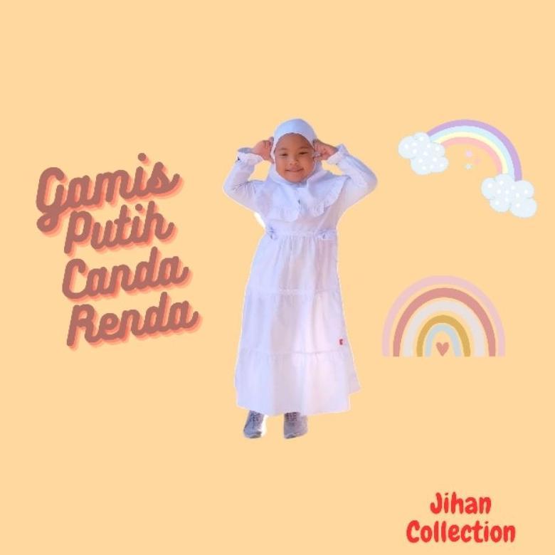 Promo Gamis Putih anak / Gamis anak manasik / Gamis Putih anak perempuan katun