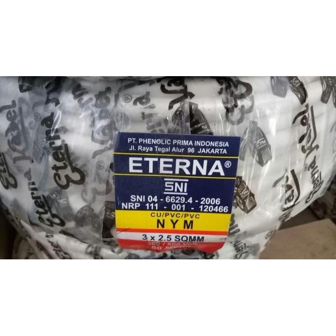 Promo Kabel Eterna Nym 3X2.5 Mm Kabel Listrik Eterna Nym 3X2.5Mm 50 M Cod