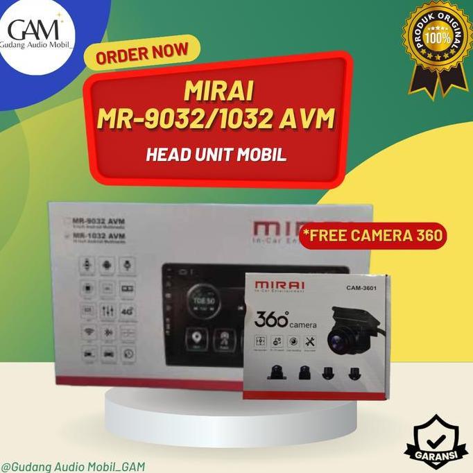 Head Unit Android 9/10 Inch Mirai 9032/1032 Avm + Kamera 360
