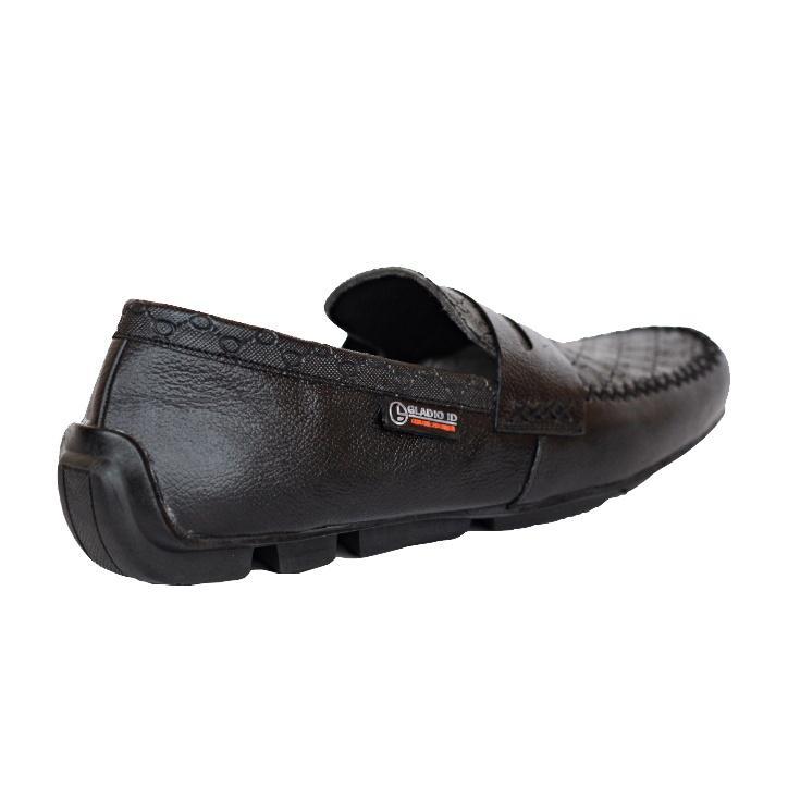 Gladio Verda Hitam Sepatu Pria Gladio Slip On Kulit
