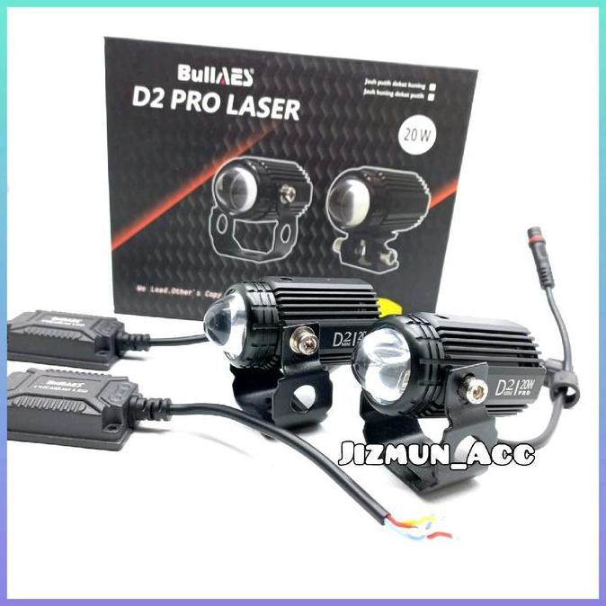 Lampu Tembak Bullaes D2 Pro Laser 20Watt Premium